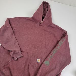 Carhartt Maroon Hoodie with Logo